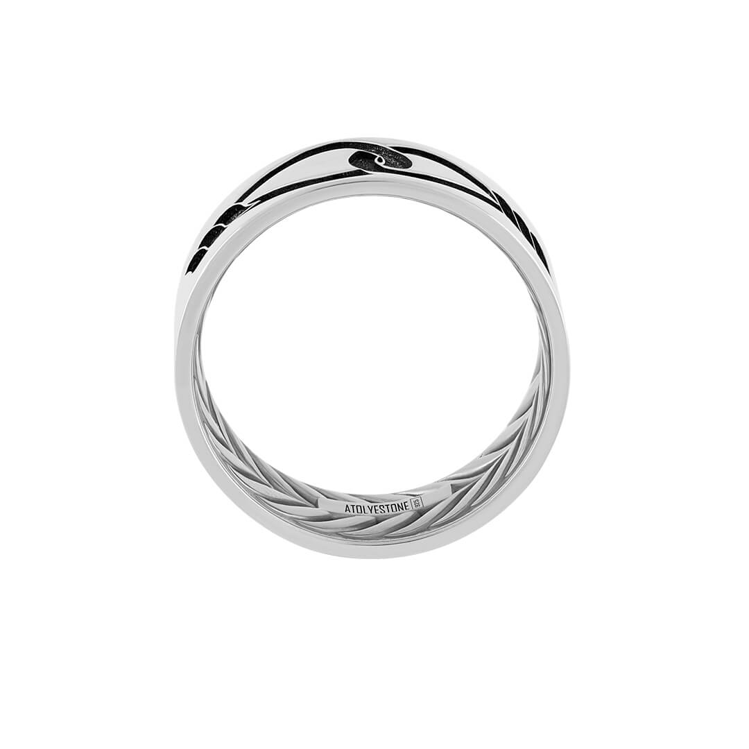 Sterling Silver Infinity Engraved Band Ring