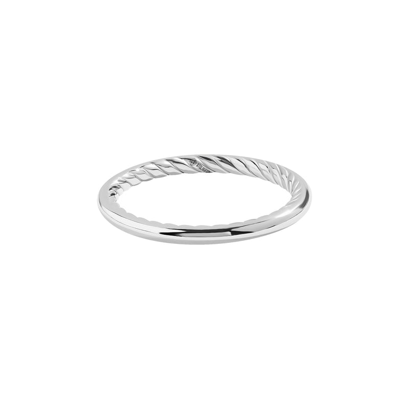Men's 925 Sterling Silver 2mm Inner Twist Ring
