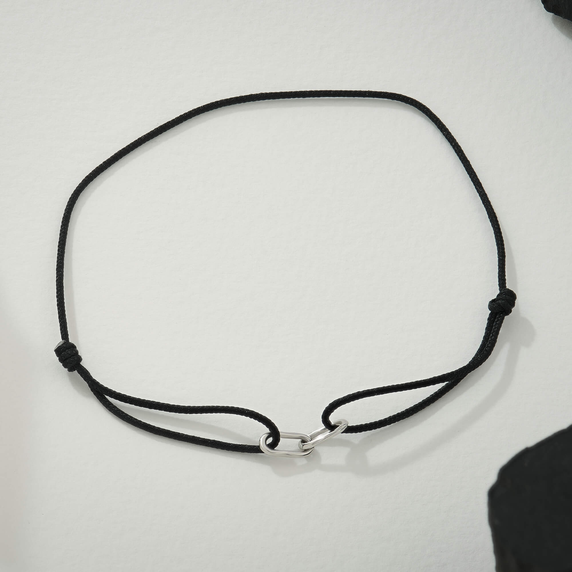 925 Sterling Silver Link Macrame Bracelet