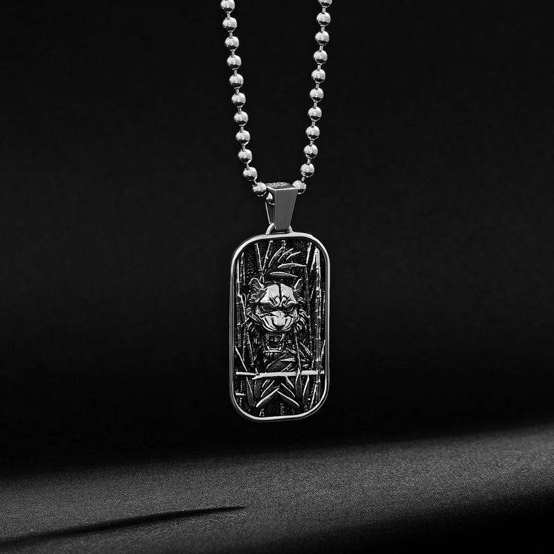 Men's Tiger Pendant in Silver