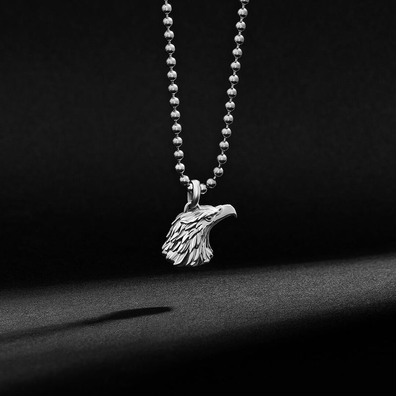 Men's Eagle Charm Pendant in Silver