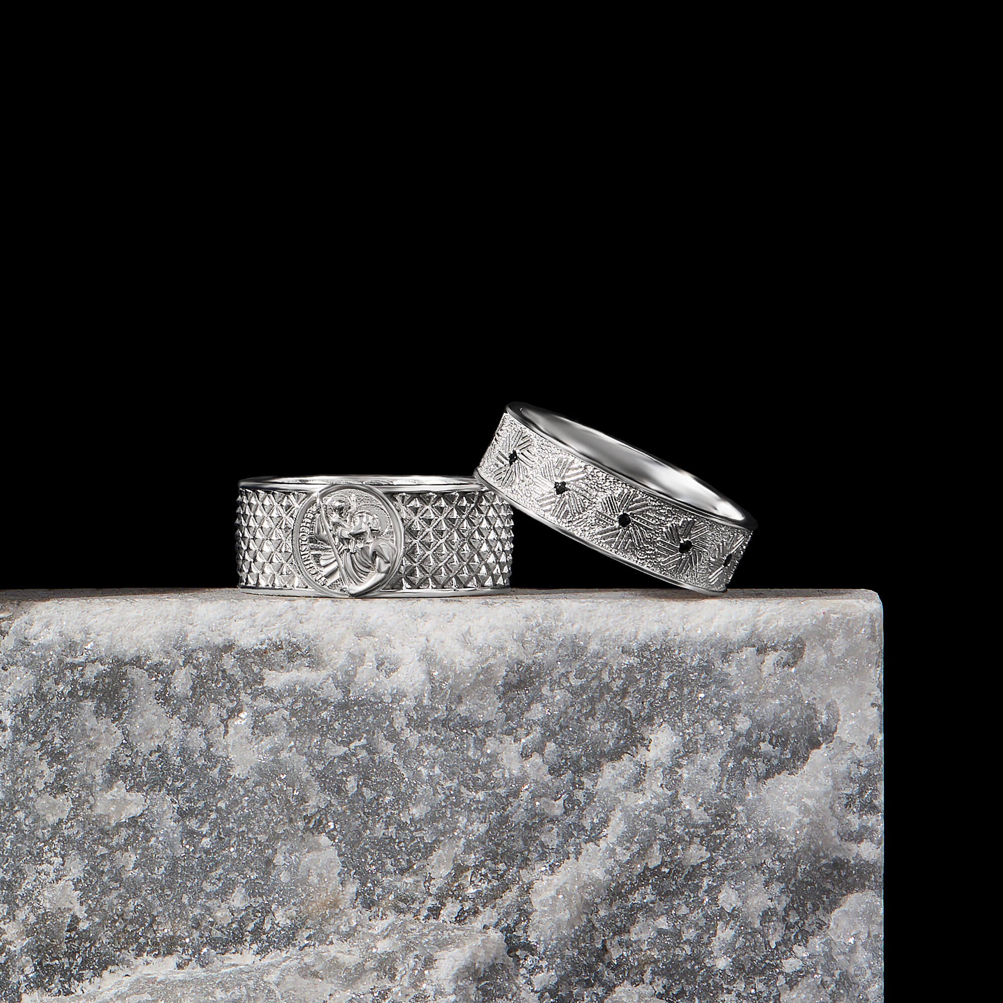 Millstone Band Ring in Real Gold