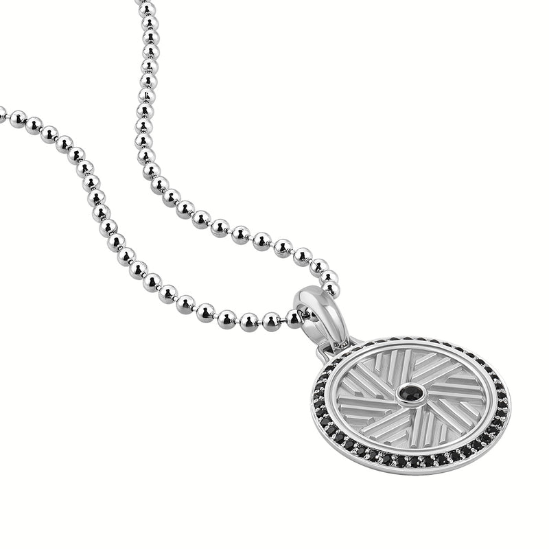 925 Sterling Silver Designer Millstone Pendant for Men