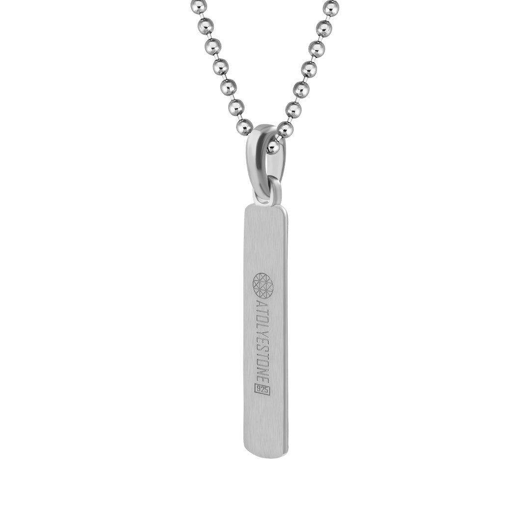 Minimal Pyramid Pave Pendant in Silver (Pendant Only)