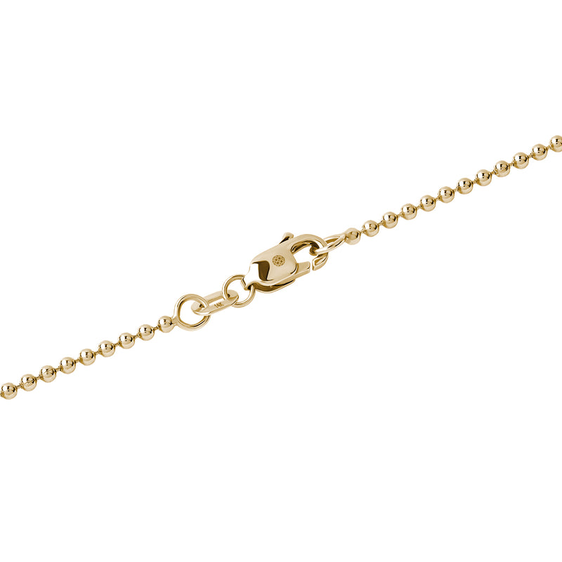 14K Real Gold Minimalist Ball Chain Necklace