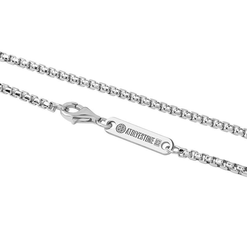 Men's 925 Sterling Silver 2mm Box Chain Bracelet