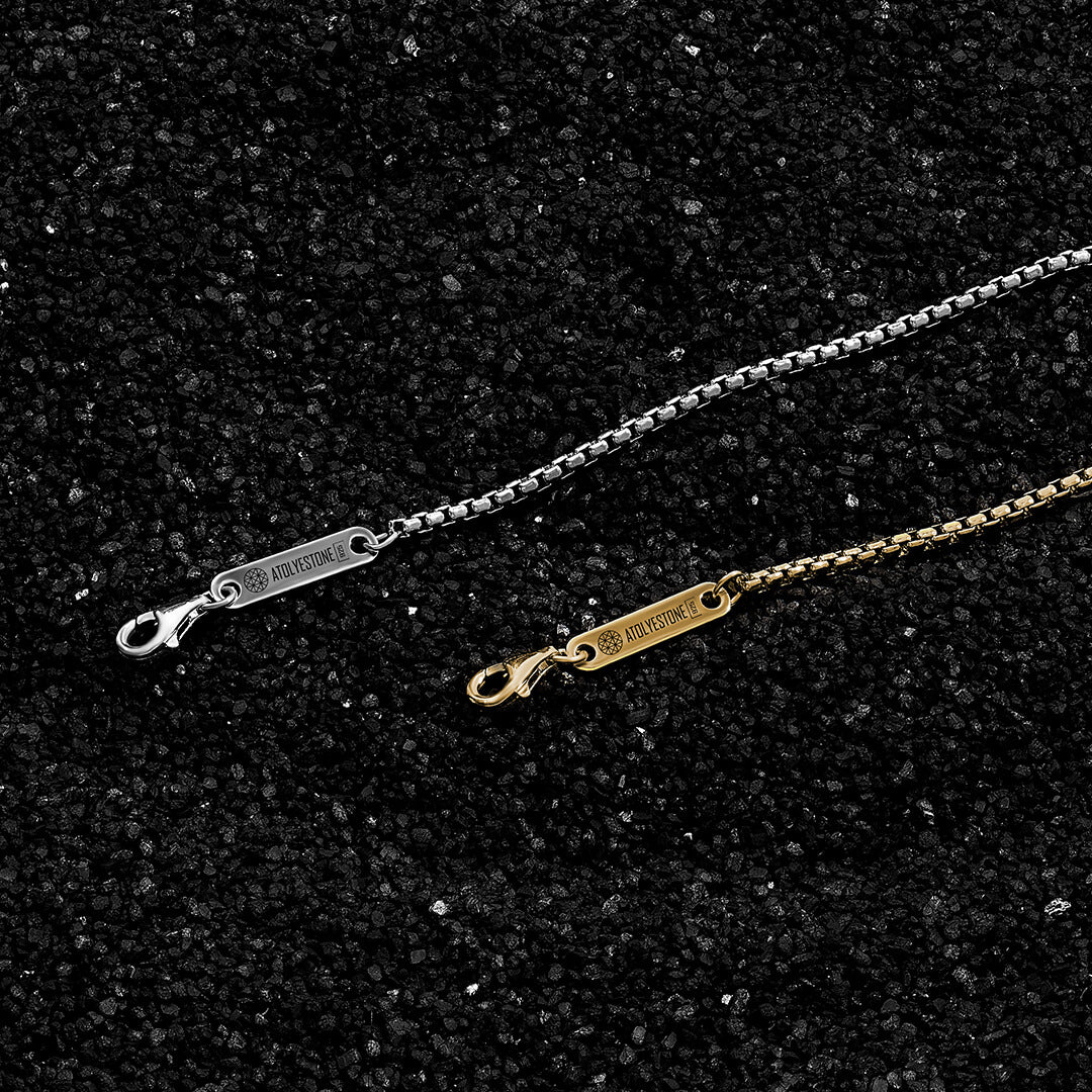 Men's 925 Sterling Silver Minimalist Box Chain Bracelet