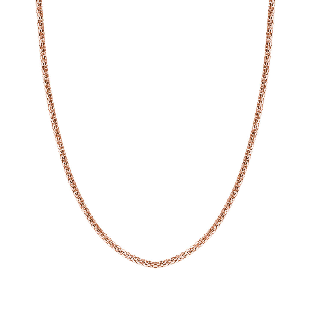Popcorn Chain Necklace in Gold