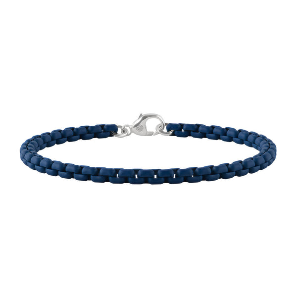 Men's Navy Box Chain Bracelet