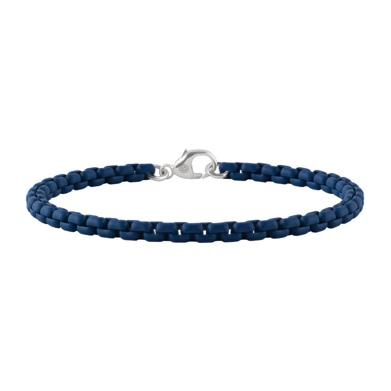 Men's Navy Box Chain Bracelet