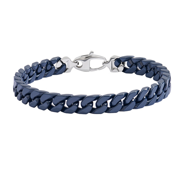 Navy Ceramic Miami Cuban Links Bracelet