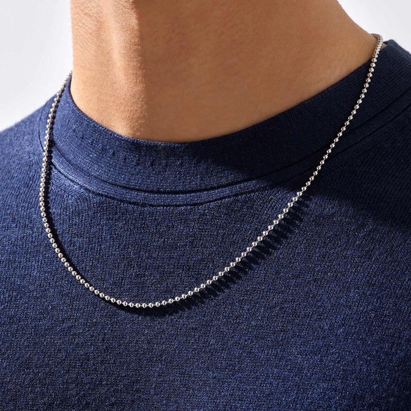 Necklace Chain in Solid White Gold