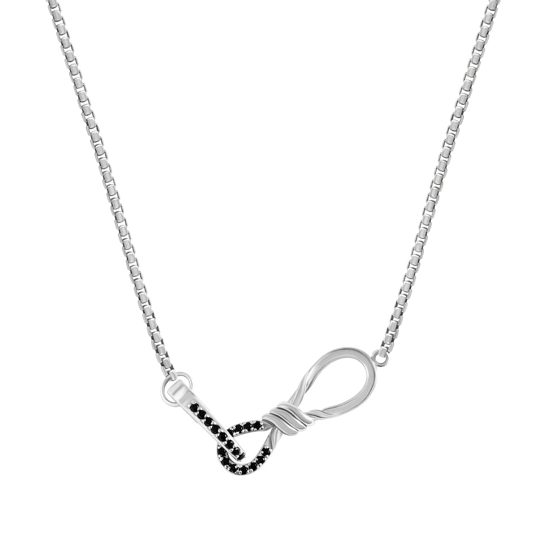 Pave Infinity Chain Necklace in 925 Sterling Silver