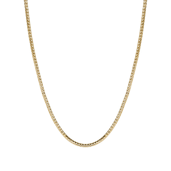 Men's 14K Solid Yellow Gold Popcorn Chain Necklace