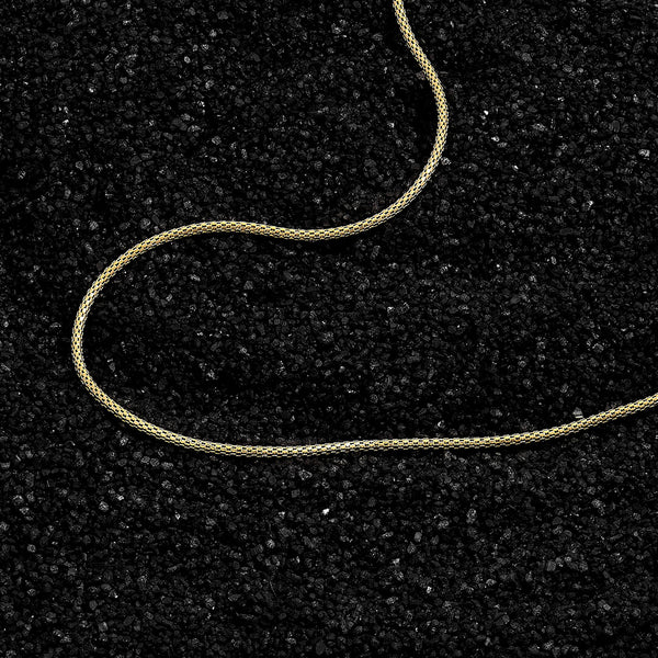 Men's 14K Solid Gold Popcorn Chain Necklace