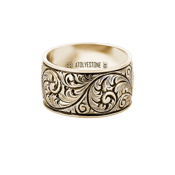 Premium Classic Band Ring in Yellow Gold