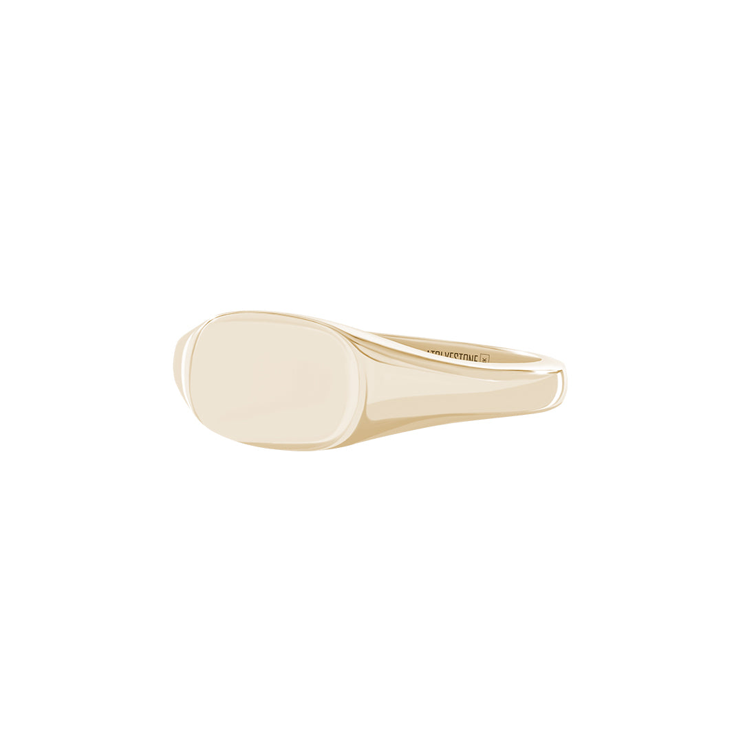Rectangle Signet Ring in Solid Gold - Yellow