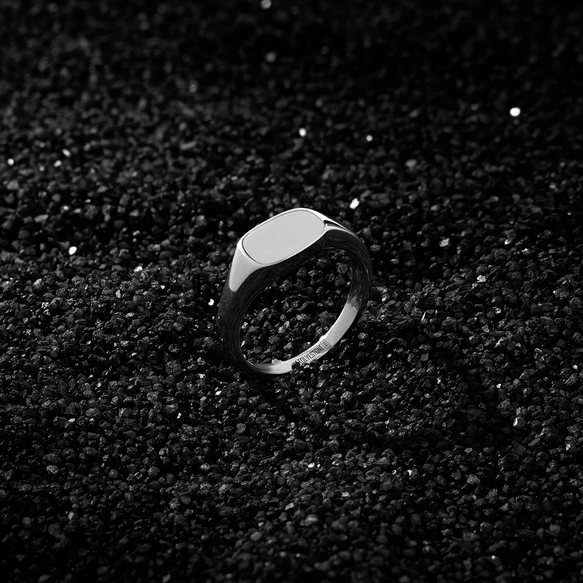 Solid Silver Rectangle Signet Ring