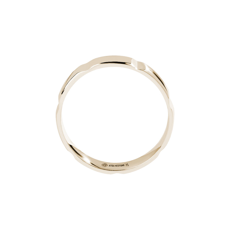 Rectangular Linked Band in Gold
