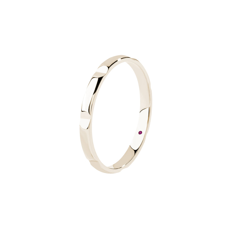 Rectangular Linked Band in Gold
