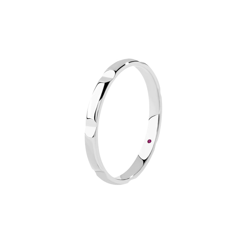 Rectangular Linked Band in Silver