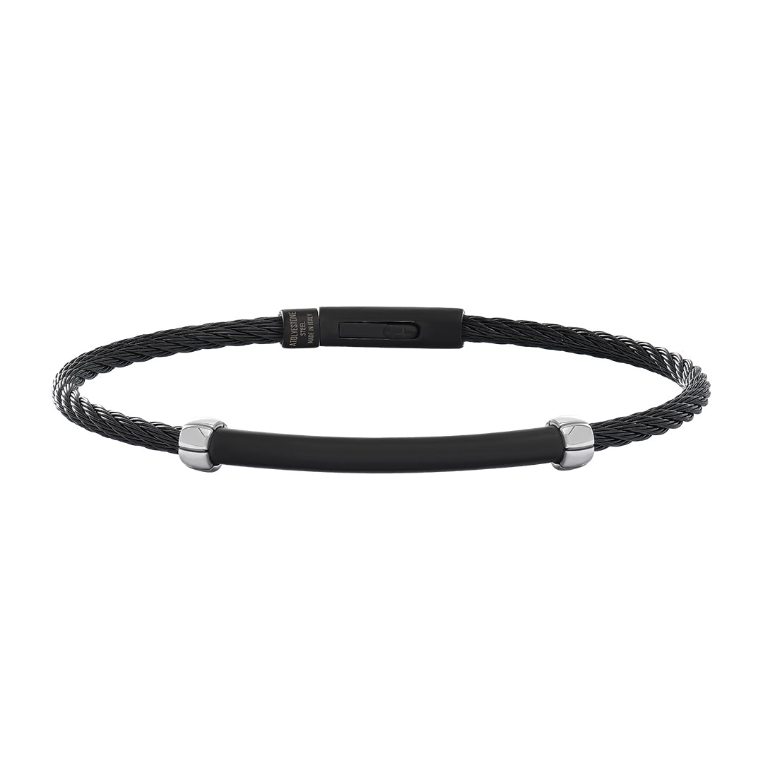 Men's Black Shadowline Cable Bracelet