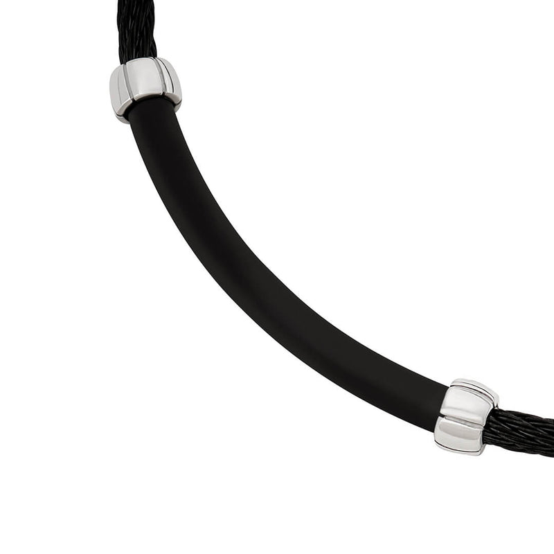 Men's Shadowline Steel Cable Bracelet Front