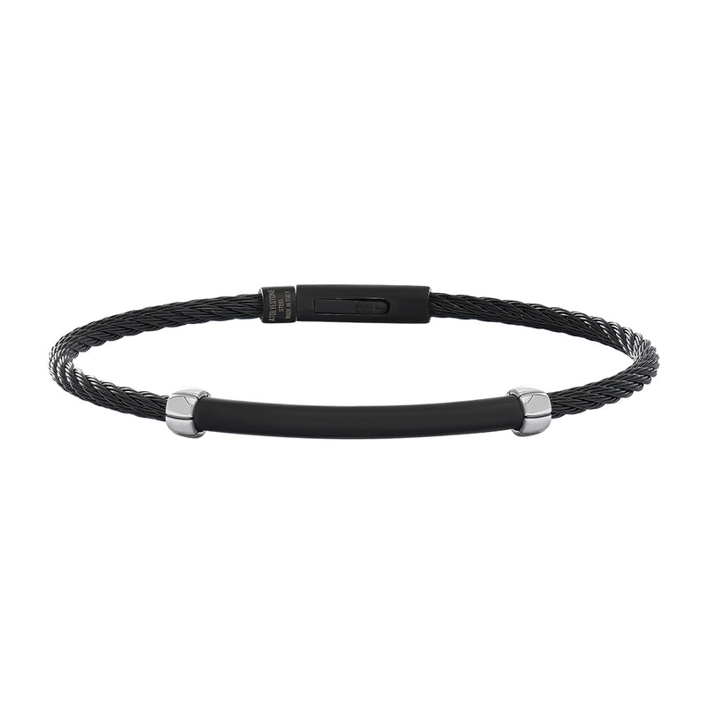 Men's Black Shadowline Cable Bracelet