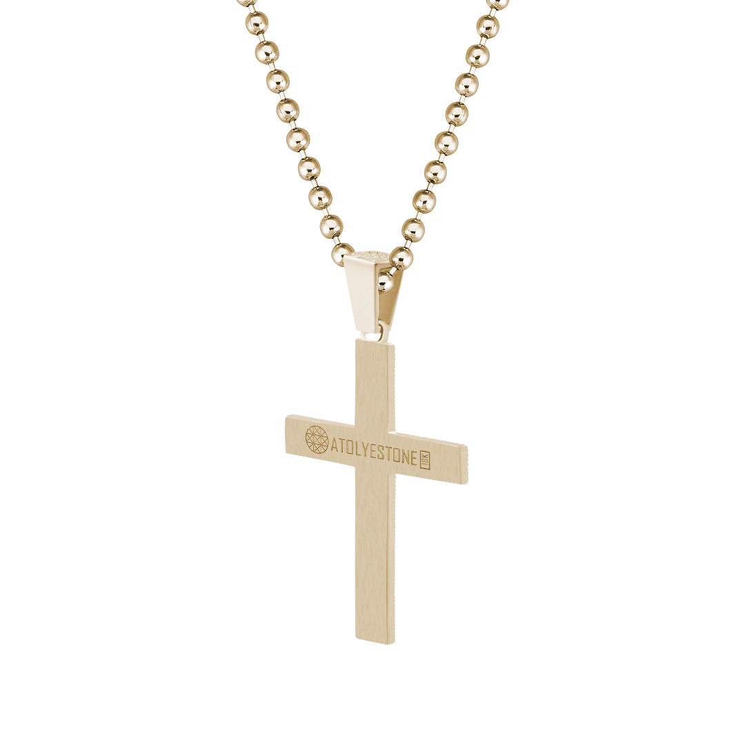 Signature Arrow Cross Pendant in Gold