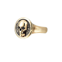 Skull Ringin Solid Yellow Gold