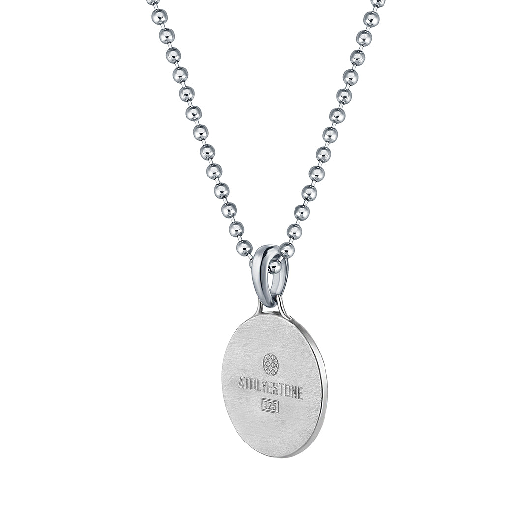 925 Solid Silver St. Christopher Necklace for Men