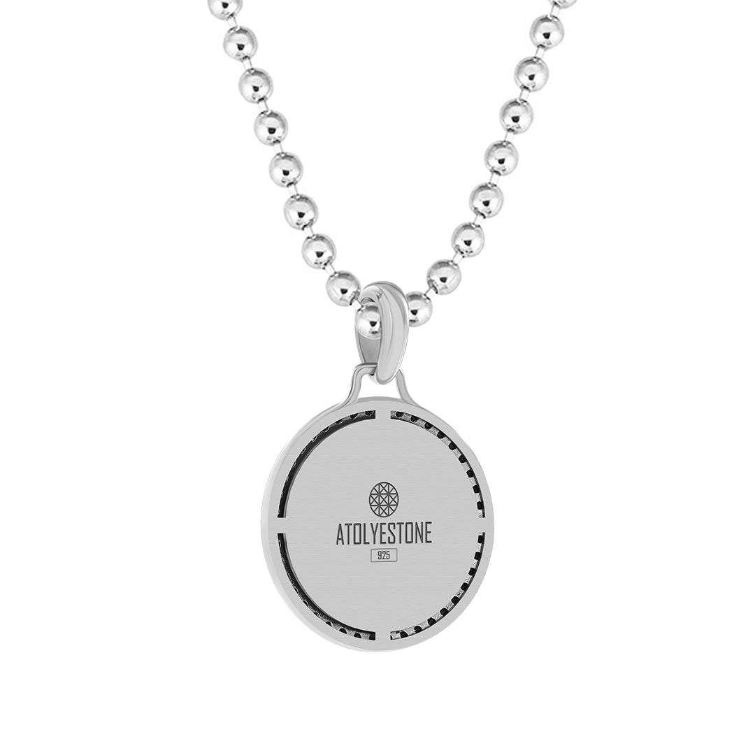 Solid Silver Saint Gabriel Pendant
