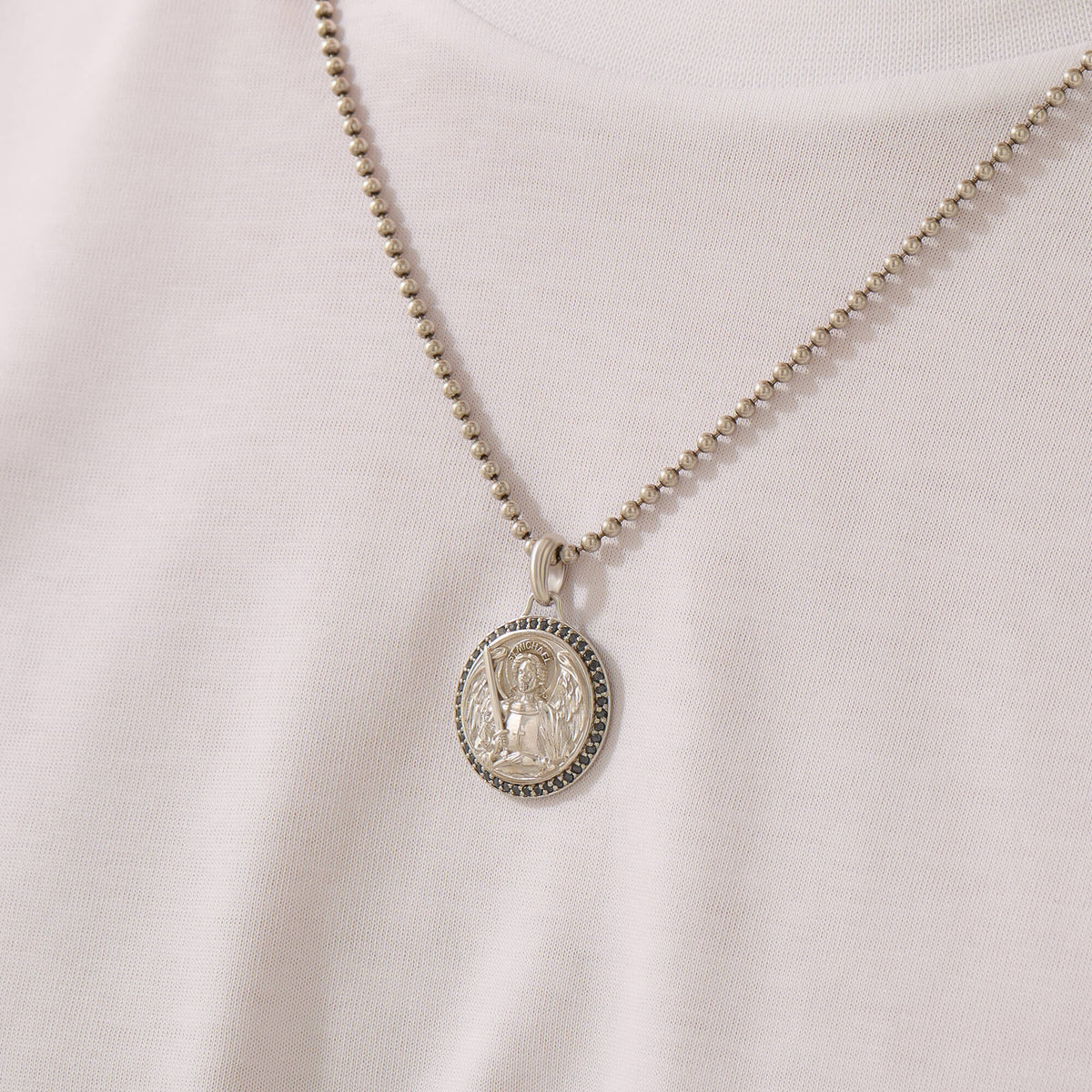 Men's St. Michael Pendant in Silver