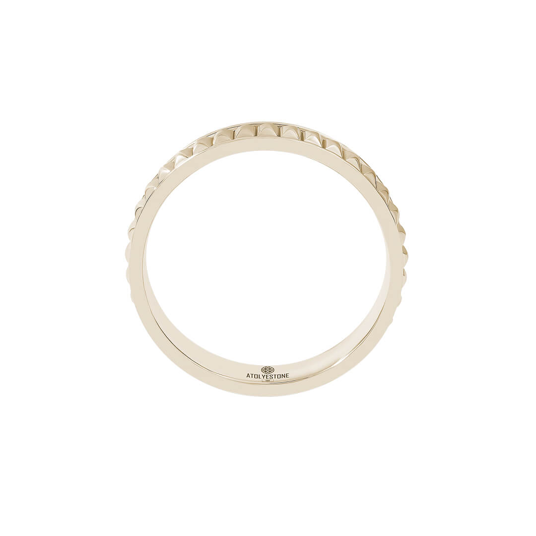 Solid Gold Stud Band Ring
