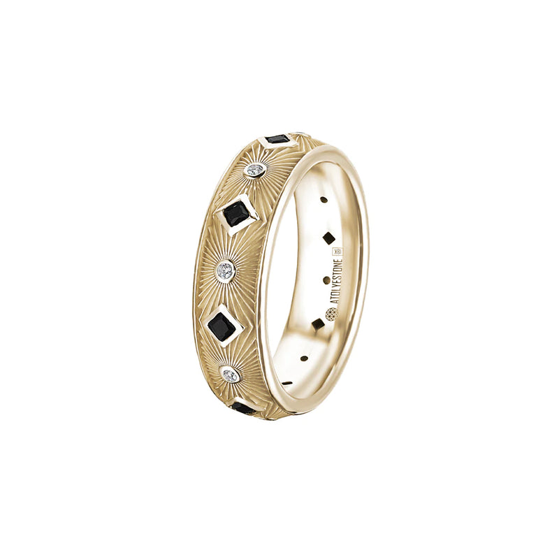Sunbeam Band Ring in Gold