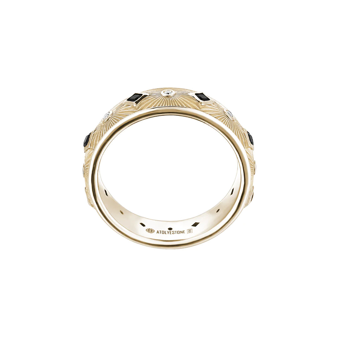 Sunbeam Band Ring in Gold