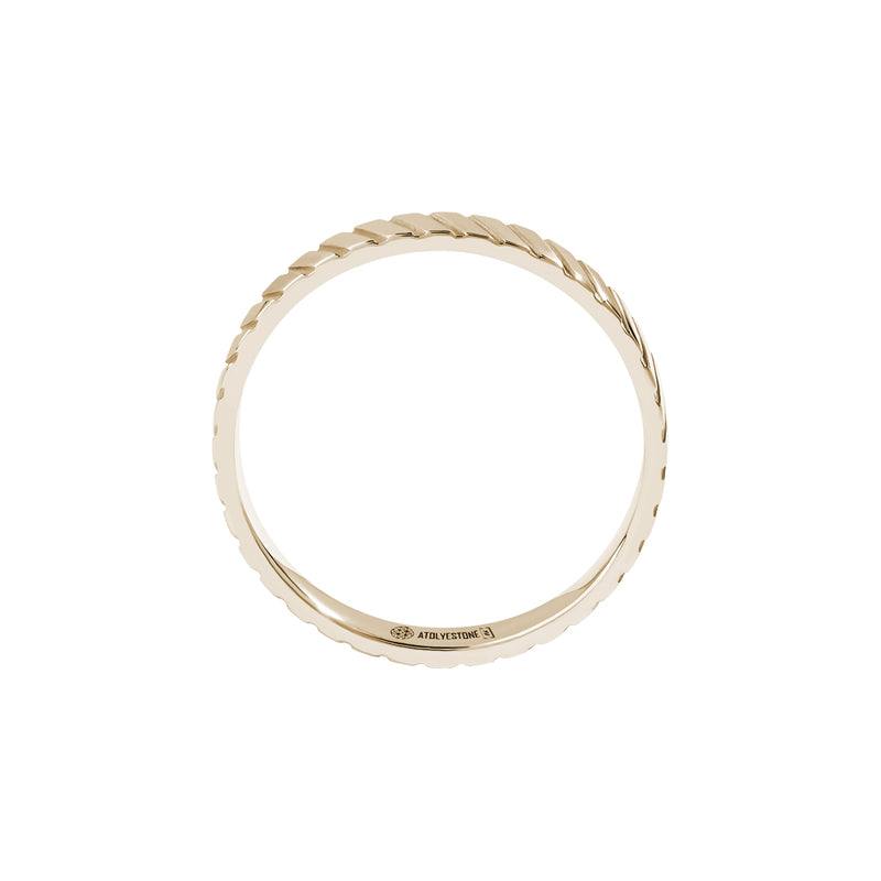  Men's Real Gold Twined Wedding Ring