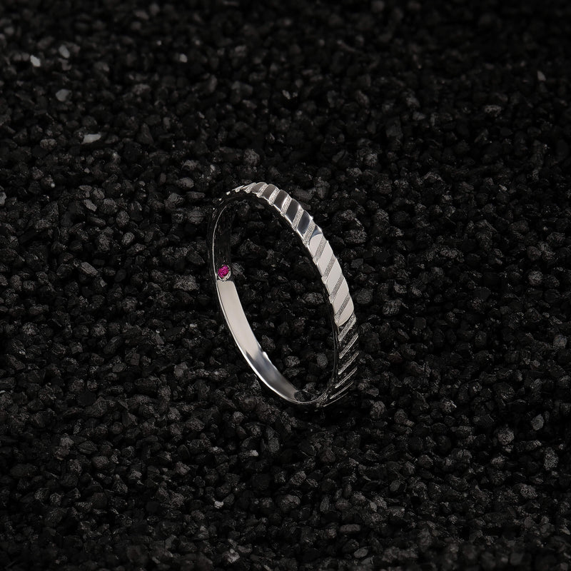 925 Sterling Silver Twined Band Ring for Men