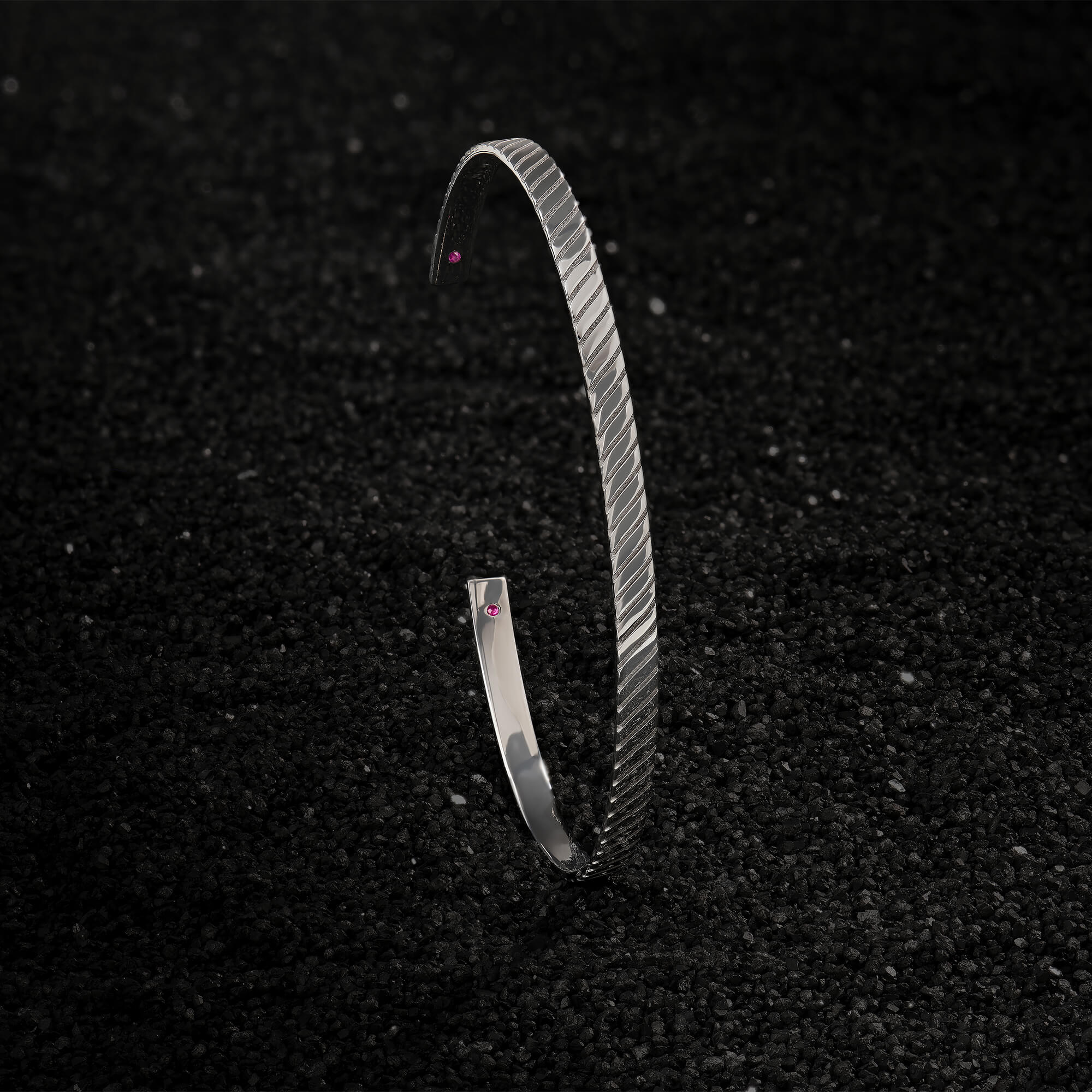 Solid Gold Twined Cuff Bracelet for Men