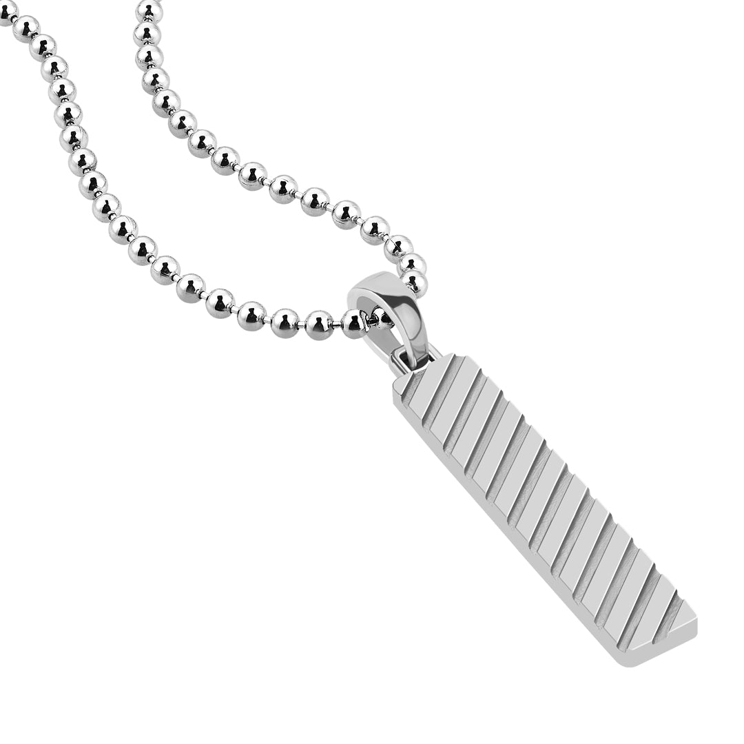 Men's Twined Tag Necklace in 925 Solid Silver