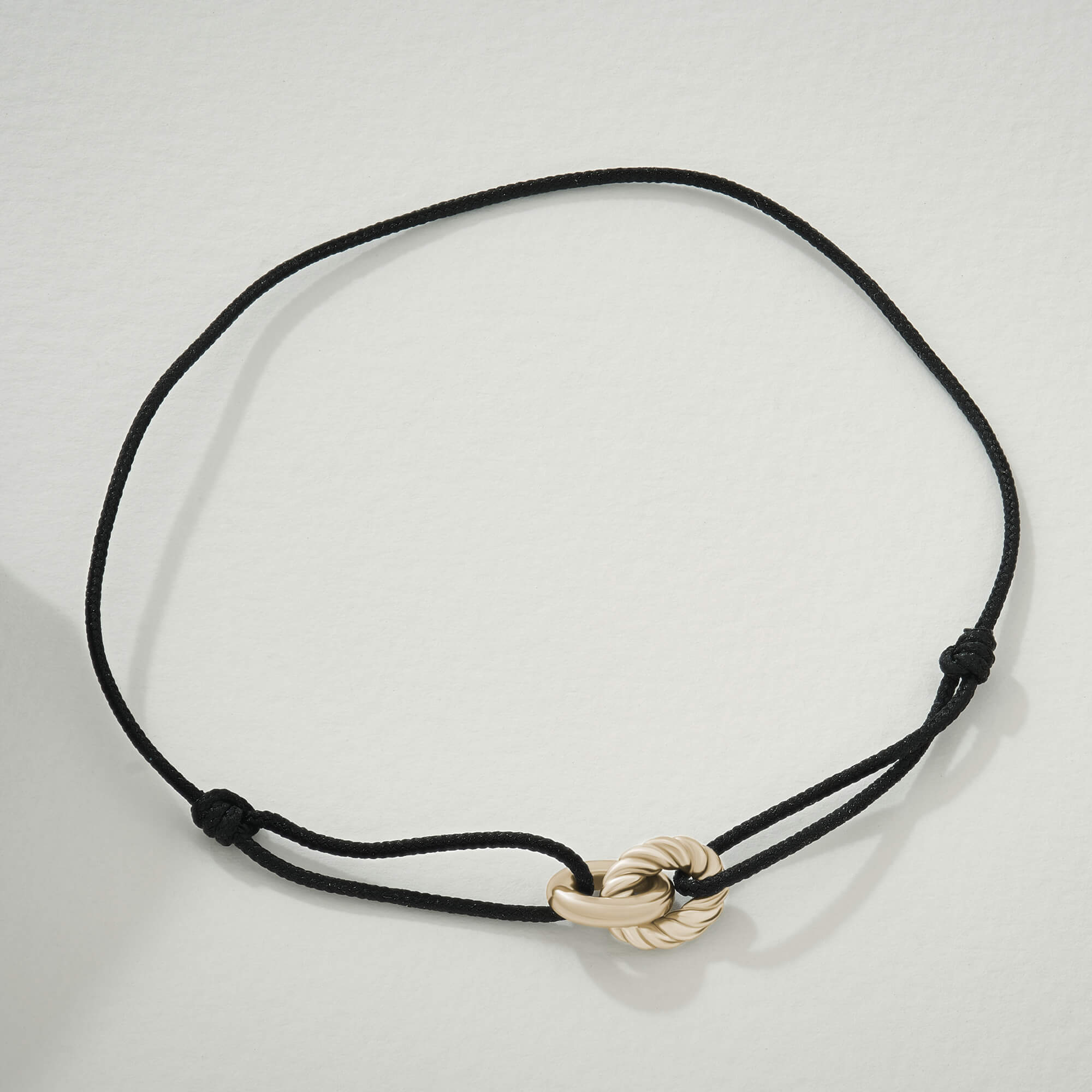 Solid Gold Twisted Link Macrame Bracelet