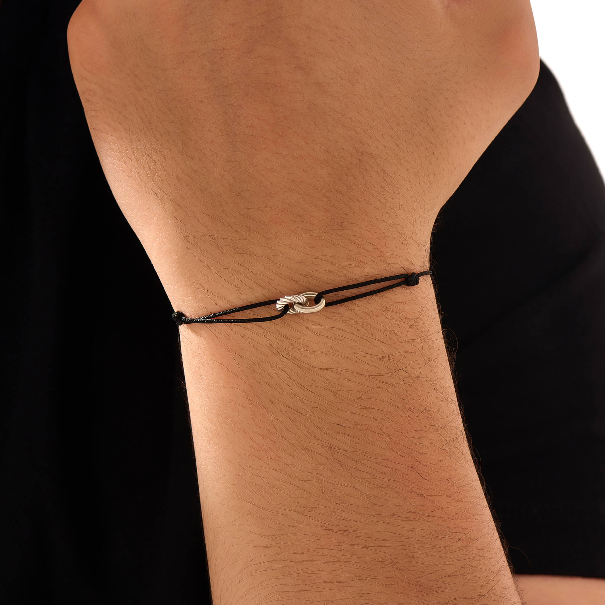 Men's Yellow Gold Twisted Link Macrame Bracelet