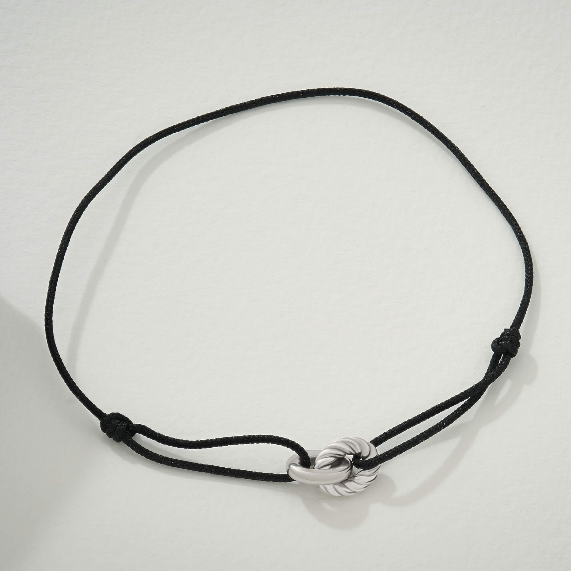 Twisted Link Macrame Bracelet in 925 Sterling Silver