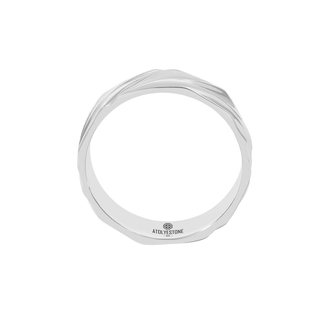 Wavy Band Ring in 925 Sterling Silver