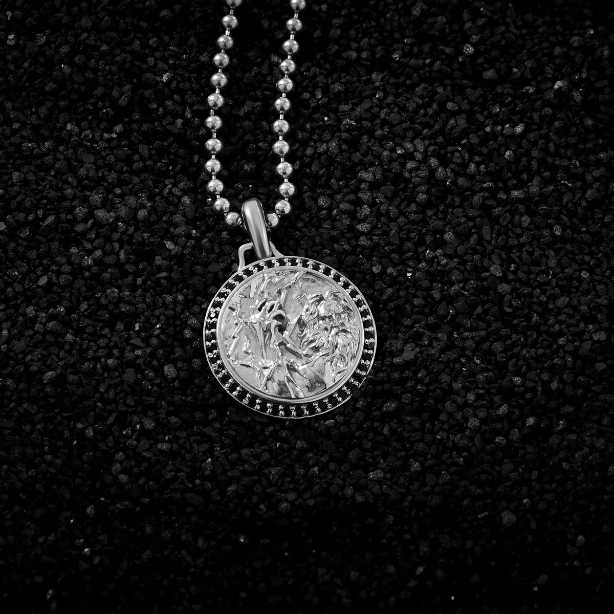 Solid Silver Zeus Pendant