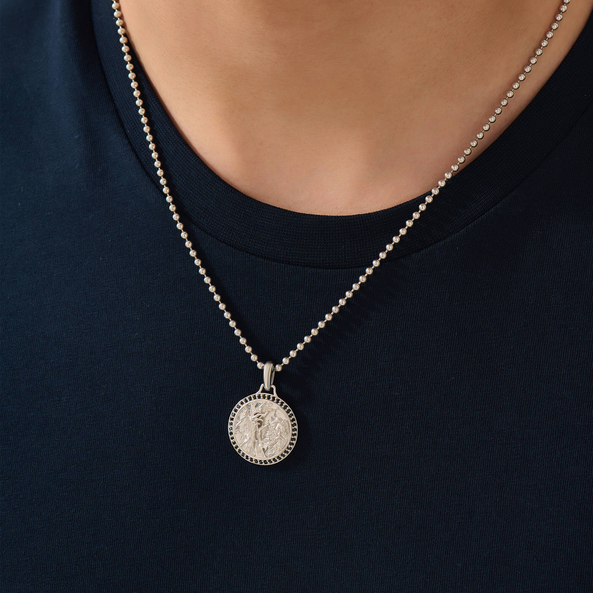 Sterling Silver Zeus Pendant for Men