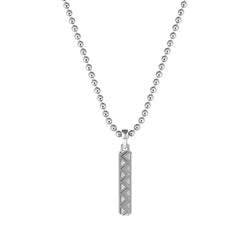 Men's Zigzag Tag Pendant in 925 Solid Silver