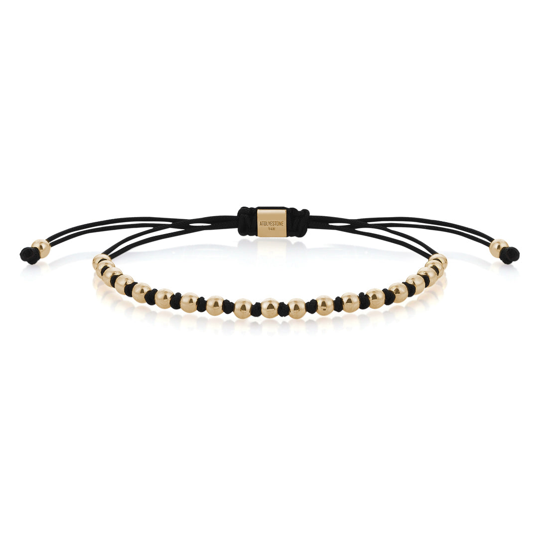 Macrame Knots - Yellow Gold - Black