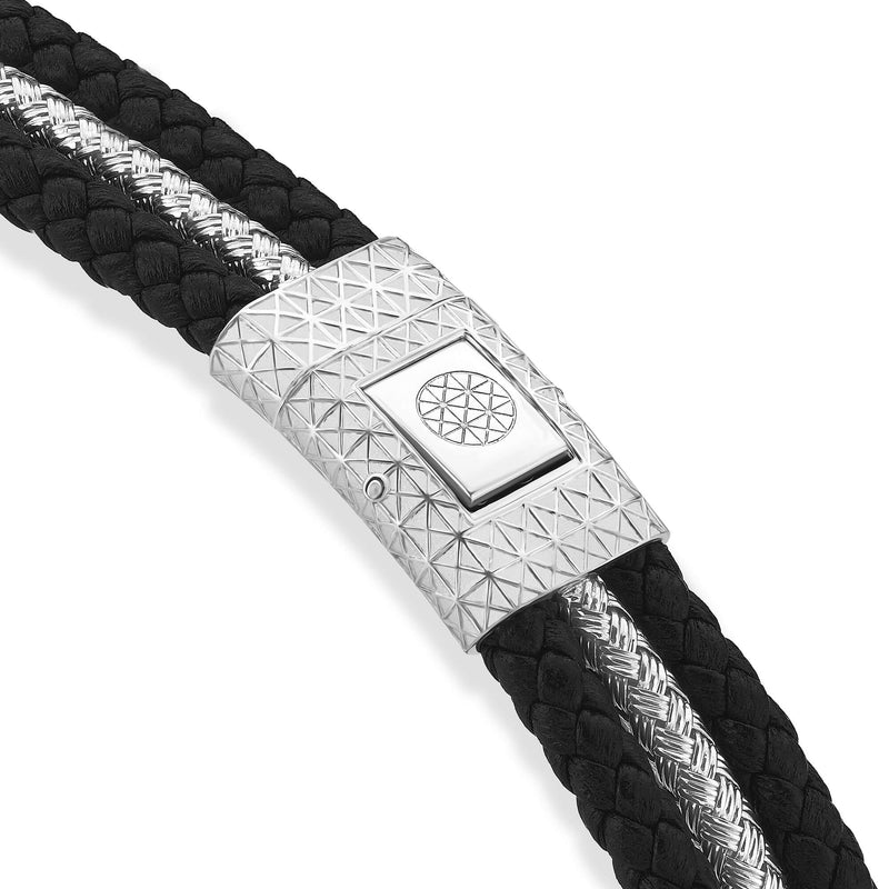 Statement Triple Row Leather Bracelet