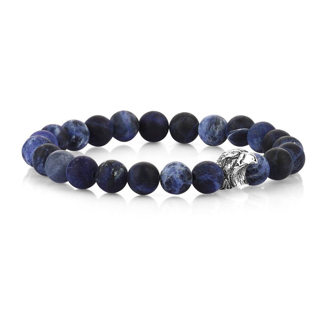 Mens Zenith Eagle Beaded Bracelet - Sodalite